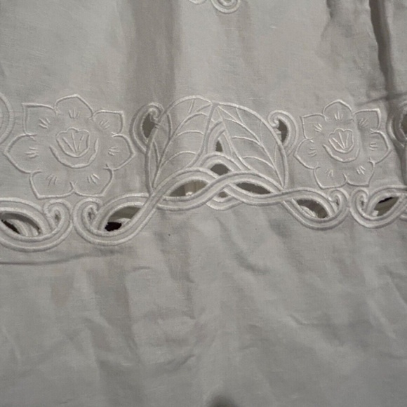 NWOT Derek Lam 10 Crosby Everett Eyelet Cotton Linen Mini Dress White Size 6 - Picture 10 of 15